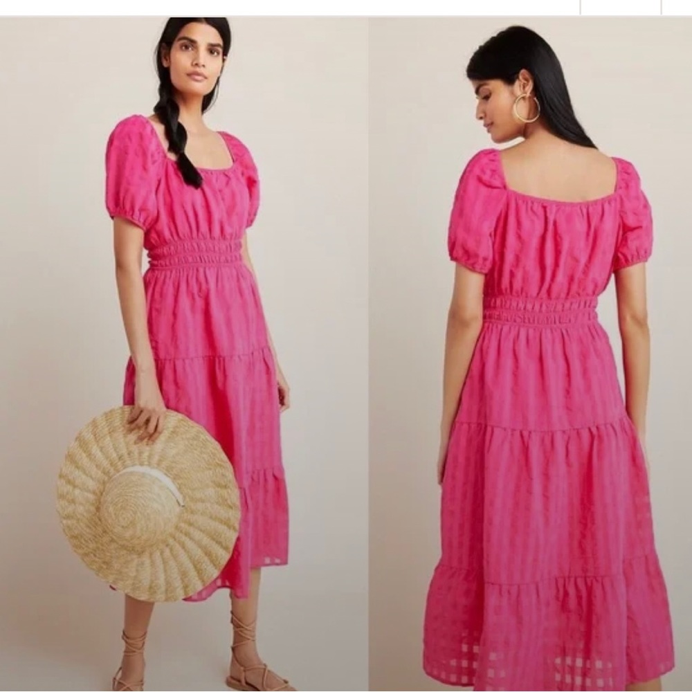 Anthropologie Francesca Tiered Midi Dress